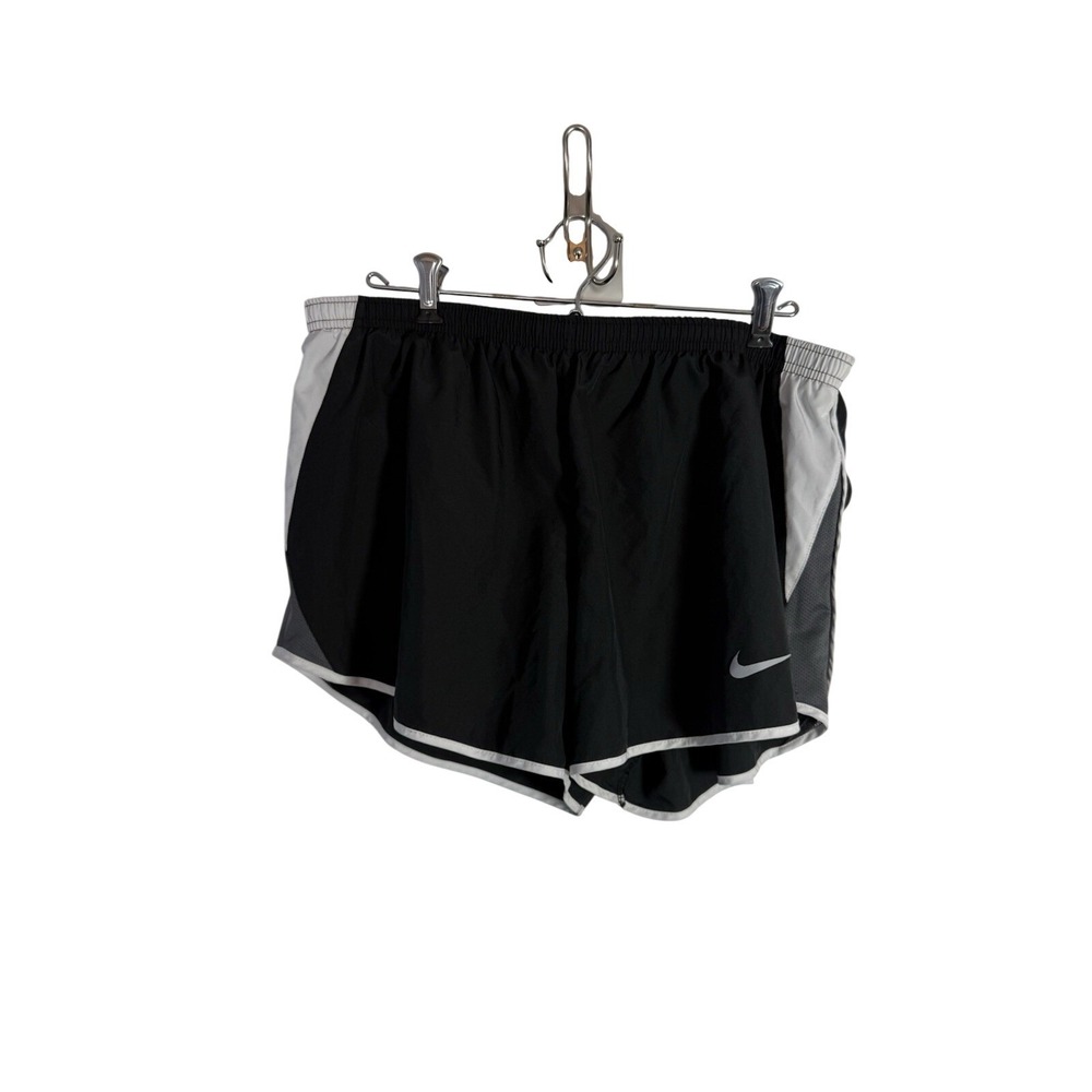 Nike Women Tempo Running Shorts Black White Grey Athletic Gym Workout XL